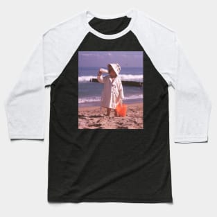 Beach Baby Vintage Photo Baseball T-Shirt